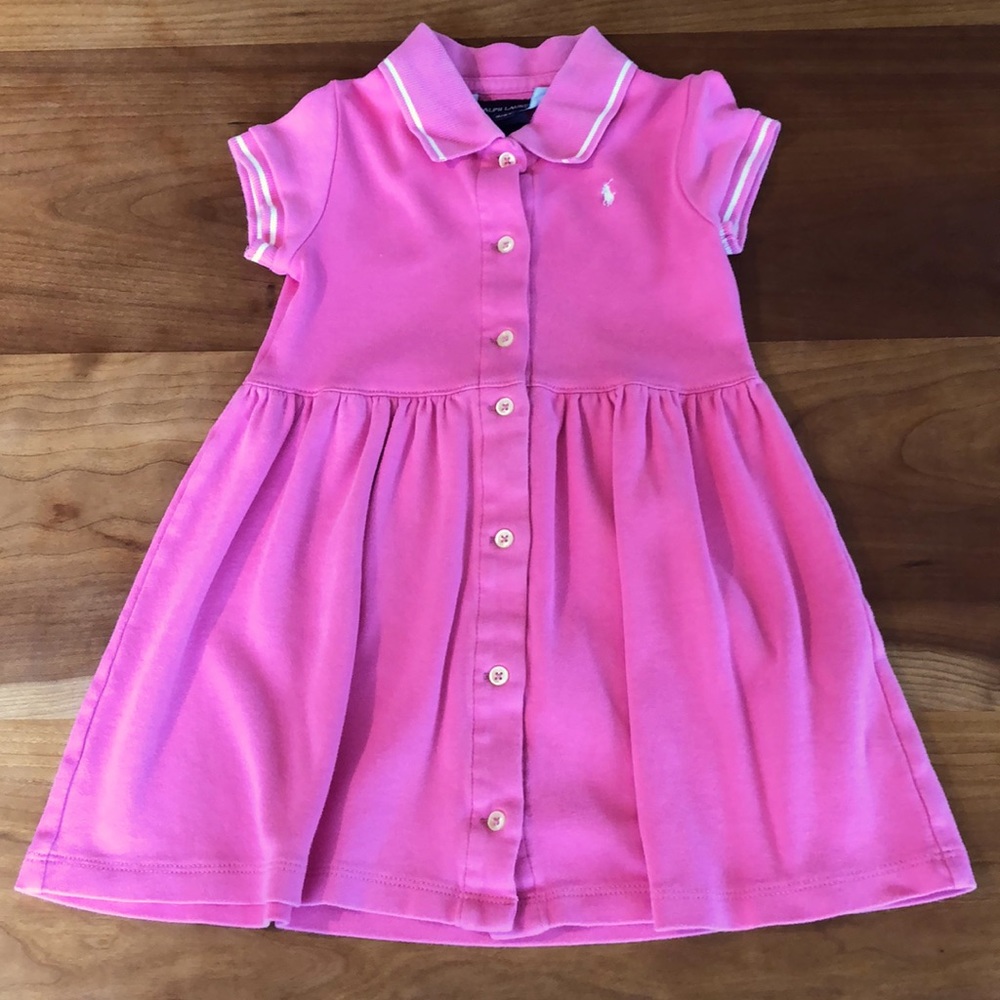 Polo Ralph Lauren Girls Pink Dress Size 3T EUC